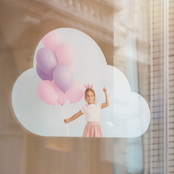 Fensteraufkleber transparent - Wolke