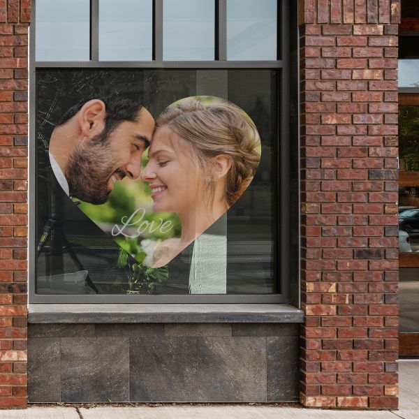 Fensteraufkleber transparent - Herz