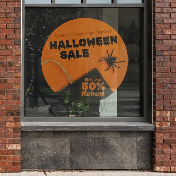 Fensteraufkleber transparent - Halloween Sale